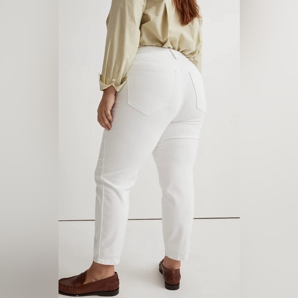 NWT Madewell Stovepipe Jeans in Pure White Straight Leg Women’s Size 25 - Picture 2 of 14